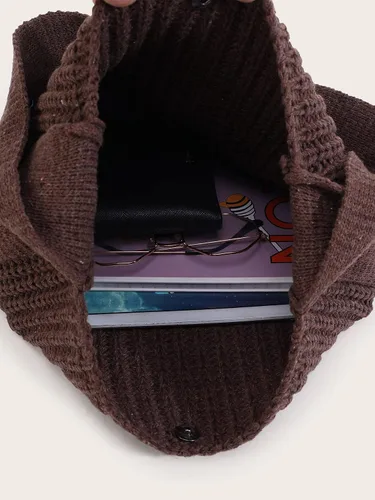 Miniatura 83 de ENBEI Bolsos de hombro para mujer Bolsos de ganchillo Bolso de punto grande Bolso de mano estético para la escuela lindo Bolsas de mano Bolsa