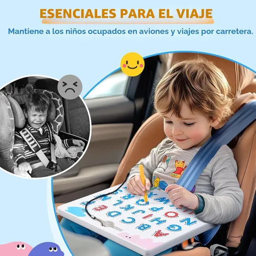 Miniatura 3 de JoyCat Tabla magnética de seguimiento de letras, imanes ABC de doble cara 2 en 1 para niños de 3 a 5 años, práctica de escritura de letras