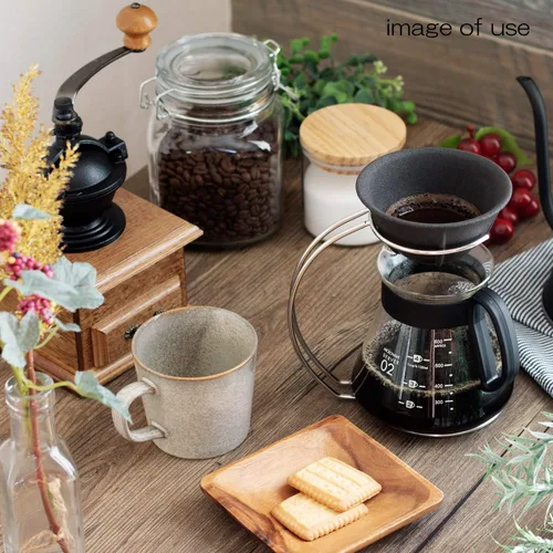 Miniatura 6 de Arita Ware NS-02 - Filtro de café de cerámica, pequeño, diámetro aproximado de 4,2 x 2,2 pulgadas (4.2 x 2.2 in), diseño de gotero ecológico