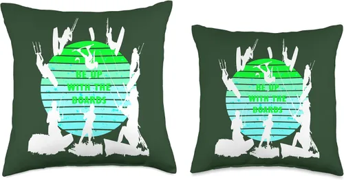 Miniatura 3 de Kitesurf Gifts and Surf Lover Tees by taiche Kitesurfers Be Up with The Boards Retro Style 11 - Almohada de 18 x 18 pulgadas, multicolor