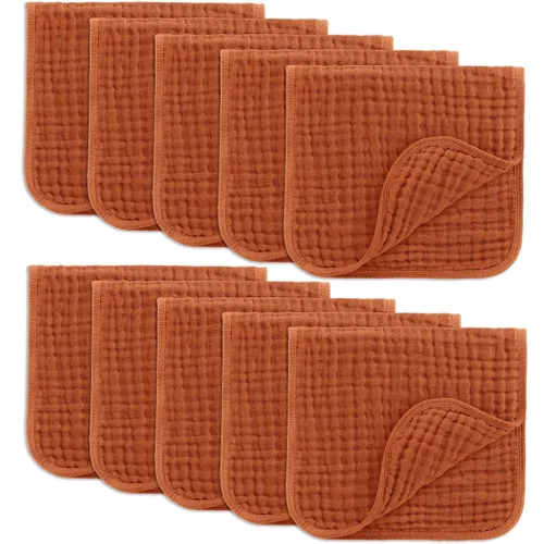 Miniatura 27 de Comfy Cubs - Juego de paños de muselina para eructos de 20 x 10 pulgadas, paquete de 6, tamaño grande, 6 capas, 100% algodón, absorbentes, seguros