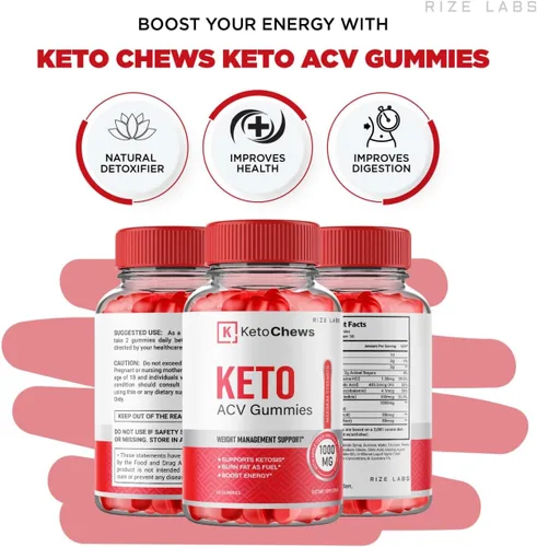 Miniatura 3 de Gomitas Keto Chews ACV para bajar de peso 525 mg - Dieta de grasa del vientre - Fórmula avanzada (60 gomitas)