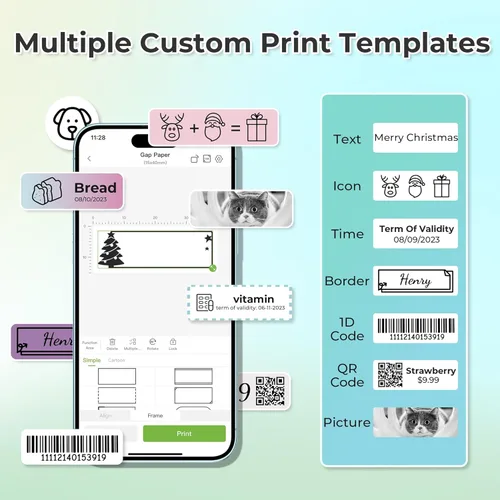 Miniatura 3 de Cinta para hacer etiquetas genuina Nelko P21, papel de impresión de etiquetas adaptado, 14x40mm (0.55"x1.57"), laminado estándar, reemplazo