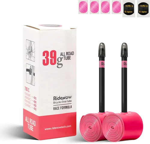 Miniatura 28 de Ridenow 2-Pack Bike Inner Tube for 700/18C-28C, 700/18C-32C,700/28C-38C with 45/65/85 mm Metal &TPU Presta Valves for Road Bikes, Super Light
