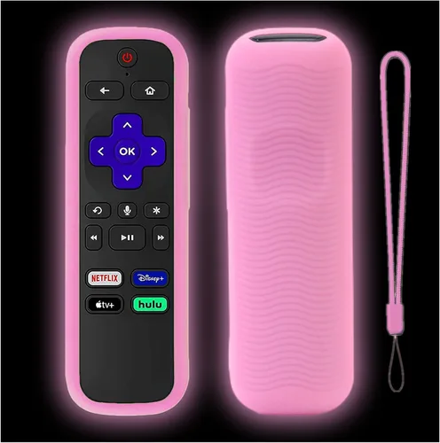 Miniatura 18 de Funda protectora de silicona para control remoto de Roku Funda universal para control remoto Roku de TCL Hisense con rastreador, luz