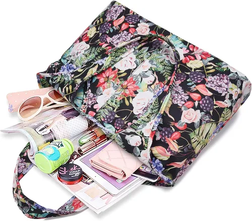 Miniatura 5 de ZOOEASS - Bolso grande de hombro para mujer, impermeable, multifunción, de nailon, para viaje