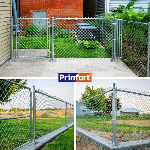 Miniatura 7 de 2Pack 2"(Actual: 1 7/8" DE) Soporte de base de poste de valla de eslabones de cadena con brida galvanizada