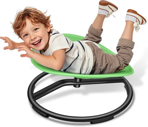 Miniatura 14 de FERUERW Silla Giratoria para Niños Autistas, Silla Sensorial Giratoria, Capacidad de Peso 100KG, Juguete Sensorial para Niños con TDAH/Autismo, Rojo