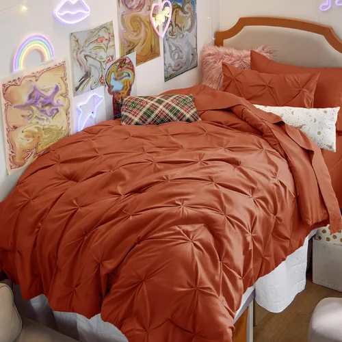Miniatura 82 de Bedsure - Juego de edredón tamaño matrimonial verde azulado - Juego de ropa de cama tamaño matrimonial en una bolsa de 7 piezas, juego de cama 14