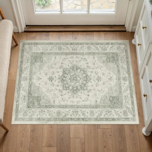 Miniatura 76 de PureCozy - Alfombra de área beige de 8 x 10, lavable, vintage, alfombra para sala de estar, dormitorio, gran alfombra suave retro de pelo bajo