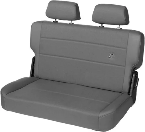 Miniatura 3 de Bestop 3944115 Asiento trasero plegable y plegable Trailmax II de mezclilla negra - Jeep 1955-1995 CJ5, CJ7 y Wrangler