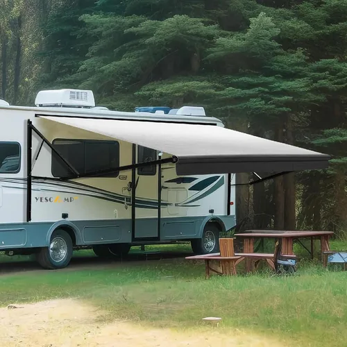 Miniatura 17 de YESCAMP Kit Completo de Toldo Motorizado Retráctil Eléctrico para Autocaravana para RV, Remolques, Quinta Rueda, Remolcadores de Juguetes, Motorhome
