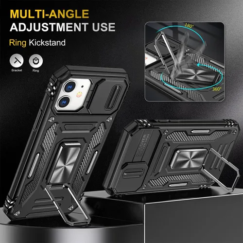 Miniatura 27 de Funda para iPhone 13 Pro con funda para cámara, con soporte de anillo para soporte, con función de montaje magnético para automóvil, para iPhone 13