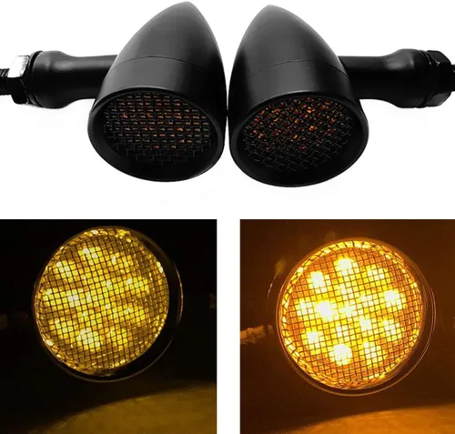 Miniatura 15 de FATECIM 2 luces LED de señal de giro para motocicleta, luces de conducción de alta resistencia, intermitentes traseros para Bobber Harley, Honda