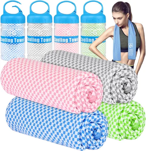 BOGI Toallas refrescantes para cuello y cara, toalla suave y transpirable para enfriamiento instantáneo, se mantiene fresca para yoga, deportes,