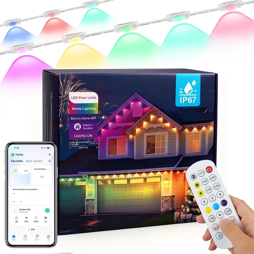 Miniatura 10 de Cadena de luces de campamento de 33 pies, 100 LED, 4 en 1, recargable, 100 LED, para exteriores, con 14 modos de iluminación, control remoto