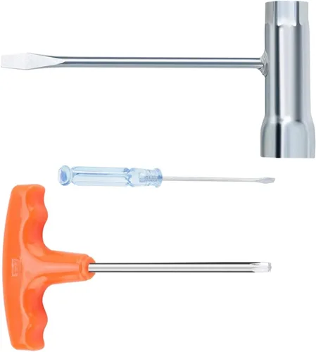 Miniatura 2 de Llave en T de 0.512 in por 0.748 in y destornillador Torx T27 para motosierras Stihl Makita Husqvarna Dolmar Partner Echo Jonsered Poulan John Deere