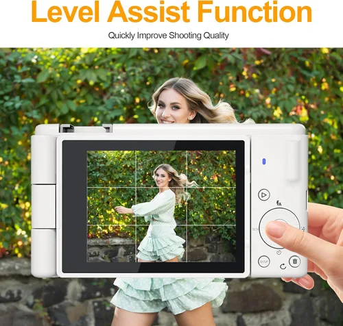Miniatura 8 de Cámara digital 5K UHD para fotografía, cámara de videoblogs de 80 megapíxeles con enfoque automático para YouTube, cámara selfie de doble lente