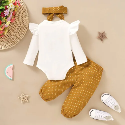 Miniatura 63 de Renotemy Conjunto de ropa para bebé recién nacida, mameluco con volantes, pantalones florales, lindo conjunto de ropa para bebé niña