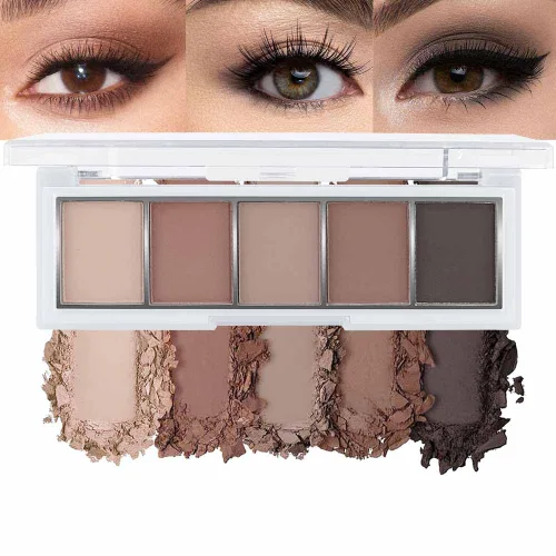 Miniatura 23 de evpct Paleta de sombra de ojos con purpurina dorada champán, color nude dorado rosa brillante crema brillante paleta de sombra de ojos iluminadora