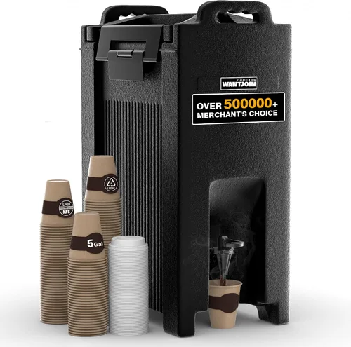 Miniatura 9 de WantJoin Dispensador aislado de bebidas de 5 galones, recipiente para bebidas frías y calientes con asas, contenedor térmico comercial