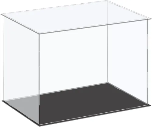 Miniatura 11 de MECCANIXITY Vitrina de Exhibición de Acrílico Caja de Plástico Cubo Caja de Almacenamiento Transparente Pequeña Ensamblable A Prueba de Polvo