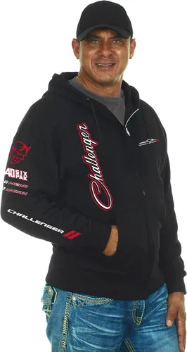Miniatura 4 de JH DESIGN GROUP Sudadera con capucha Dodge Challenger para hombre en 2 estilos y cremallera