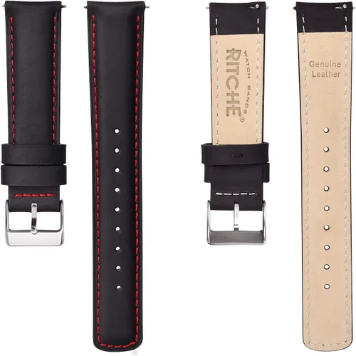 Miniatura 5 de Ritche - Correa de reloj de cuero de liberación rápida, 18, 19, 20, 21, 22, 23 y 24mm