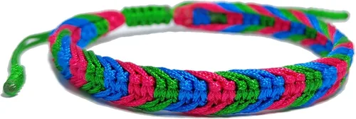 Miniatura 3 de LAMIBEE Pulsera tibetana con diseño de pansexualidad bisexual LGBT Proud Love Brazaletes de cuerda de amuleto y bohemio para mujeres y hombres