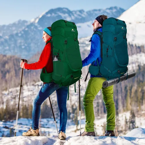 Miniatura 6 de N NEVO RHINO - Mochila de senderismo con marco interno 50, 60, 65, 70 y 80 L, mochila impermeable para escalar, camping, con cubierta de lluvia 20