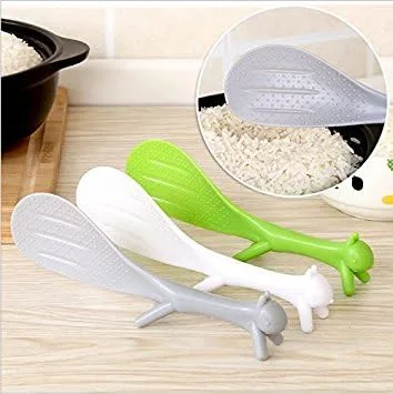 Miniatura 3 de Charmed Cuchara de paleta de arroz antiadherente en forma de ardilla de plástico (multicolor)