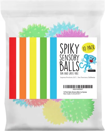 Miniatura 7 de IMPRESA Bolas de estrés con puntas – Cesta de regalo para niños – Compromiso sensorial y juguetes sensoriales – Recuerdos de fiesta y bolas