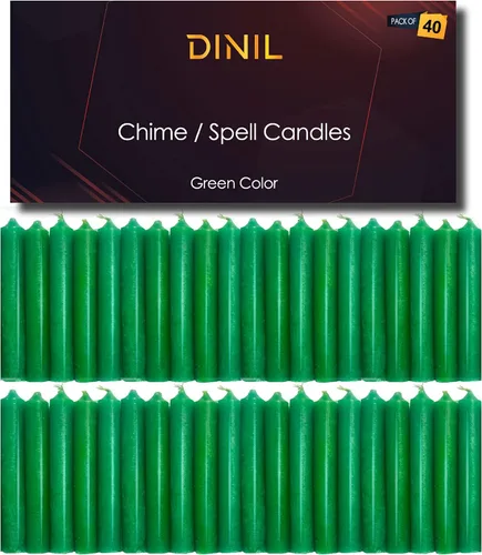 Miniatura 7 de Dinil – Velas de Hechizo y Campanilla (40 Velas Rojas) – Mini Velas Cónicas Premium de 4" x 1/2" para Rituales, Cumpleaños, Altar, Hechizos, Velas