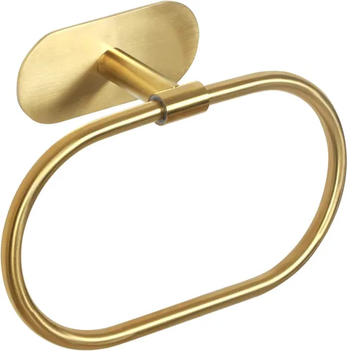 HouseAid Toallero autoadhesivo para baño, soporte para toallas de mano adhesivo de acero inoxidable, sin perforaciones, moderno colgador de toallas