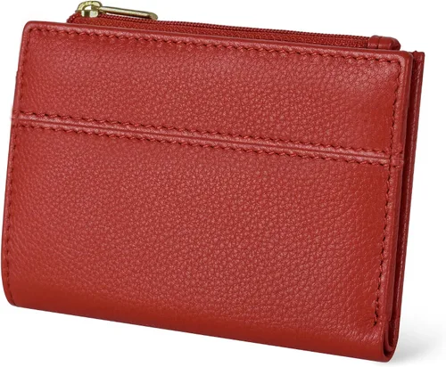Miniatura 16 de Billetera Oak Leathers para mujer de piel de grano completo - Pequeña con protección RFID, monedero para monedas, tarjetero de crédito y DNI