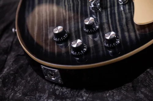 Miniatura 8 de Grote Guitarra eléctrica de cuerpo sólido LPYS-006 con mástil de arce, trastes de acero inoxidable, ideal para todos los niveles, con bolso de Negro