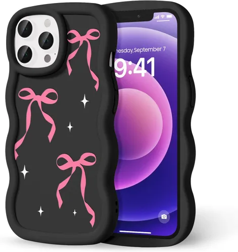 Miniatura 186 de Compatible con iPhone SE/8/7 Funda para Mujeres y Niñas, Marco Ondulado Rizado con Patrón Lindo, Estética Delgada Suave Silicona TPU Parachoques