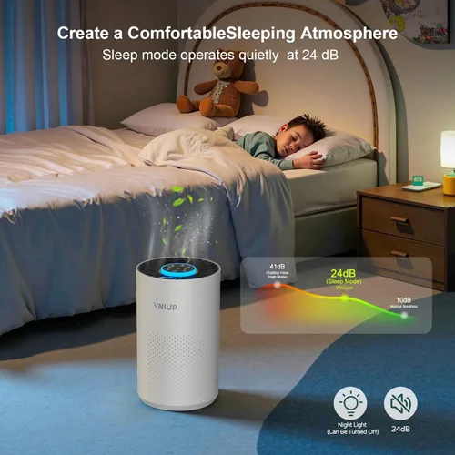 Miniatura 7 de Purificadores de aire para dormitorio y hogar de hasta 1350 pies cuadrados, purificadores de aire VNIUP H14 True HEPA para habitación, con función