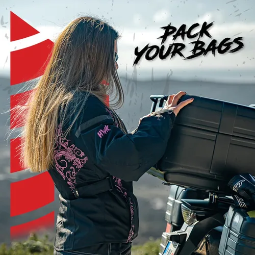 Miniatura 2 de HWK Chaqueta de motocicleta de aventura/turismo para mujer, chaqueta de motocicleta para mujer con armadura CE para montar en moto enduro