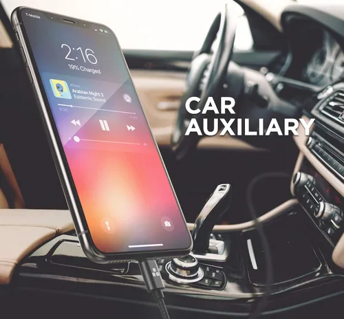 Miniatura 4 de Cable de auriculares de repuesto con conector Lightning para iPhone (0.138 in) con micrófono y control remoto de volumen