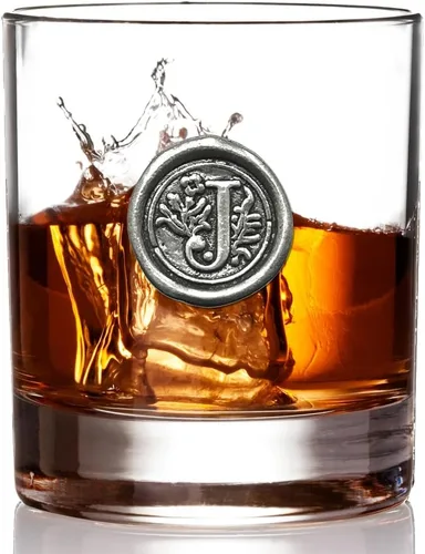 Miniatura 2 de English Pewter Company Vaso de Whisky Old Fashioned Rocks de 11 onzas con Inicial de Monograma - Regalos Únicos para Hombres - Regalos