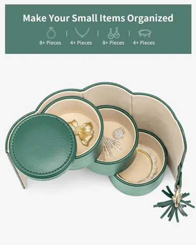 Miniatura 87 de Vlando Viaggio - Joyero pequeño, caja de almacenamiento para accesorios de viaje