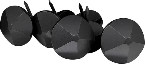 Paquete de 50 clavos de hierro de 1.25 pulgadas, clavos decorativos, color negro, tachuelas de tapicería, Clavos, pirámide, acento rústico antiguo