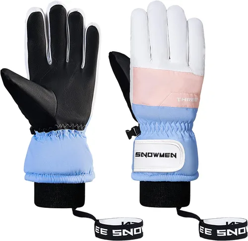 Durio Guantes de esquí impermeables para mujeres y hombres, guantes de esquí para mujeres y hombres, guantes de nieve para pantalla táctil, guantes