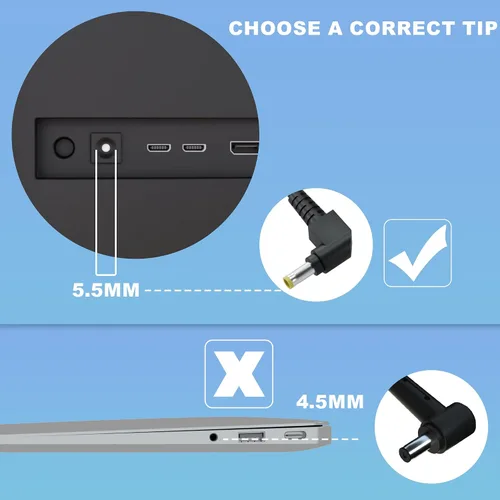 Miniatura 6 de Cable de alimentación de 19 V compatible con Asus VG278 VL278H VG278Q VG279 VG245 VX238H VX239H VX248 MS226H LS246H LS248H MZ279HL LCD Asus 27 25 24