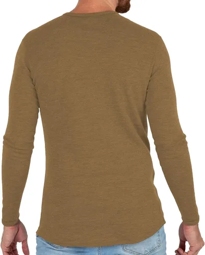 Miniatura 2 de MERIWOOL - Camisa térmica de manga larga para hombre, 100% lana merino