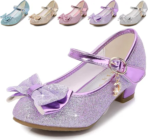 Cadidi Dinos Zapatos de vestir para niñas, zapatos de fiesta de boda, zapatos de tacón Mary Jane Princesa (bebéniño pequeñoniño grande)