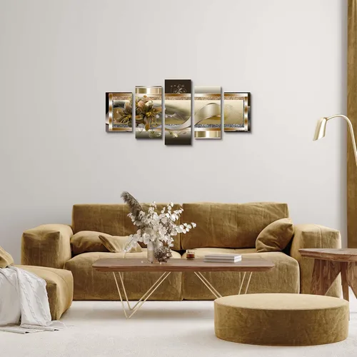 Miniatura 8 de LUDUHU Impresión en lienzo con diseño de flores de orquídea amarilla, pintura abstracta para pared, decoración del hogar, obra de arte, imagen