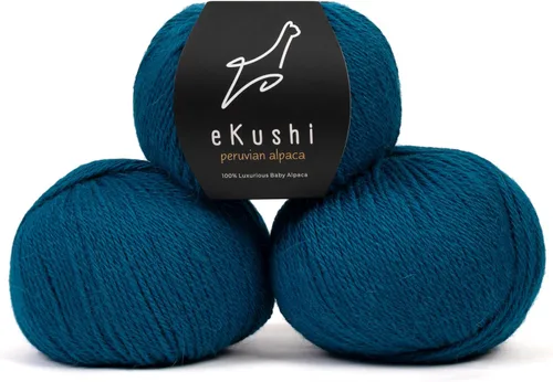 Miniatura 82 de 100% Hilo de Alpaca para Bebé para Tejer y Ganchillo - Juego de 3 Madejas de Hilo Premium DK - Ligero, Hipoalergénico y Térmico Hecho en Perú - N010