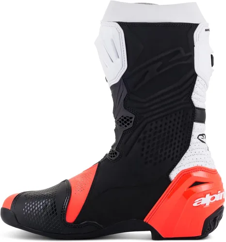 Miniatura 2 de Alpinestars Supertech R - Botas de motocicleta de carreras ventiladas, certificadas CE, ligeras, ventilación y agarre avanzados negro/blanco/rojo